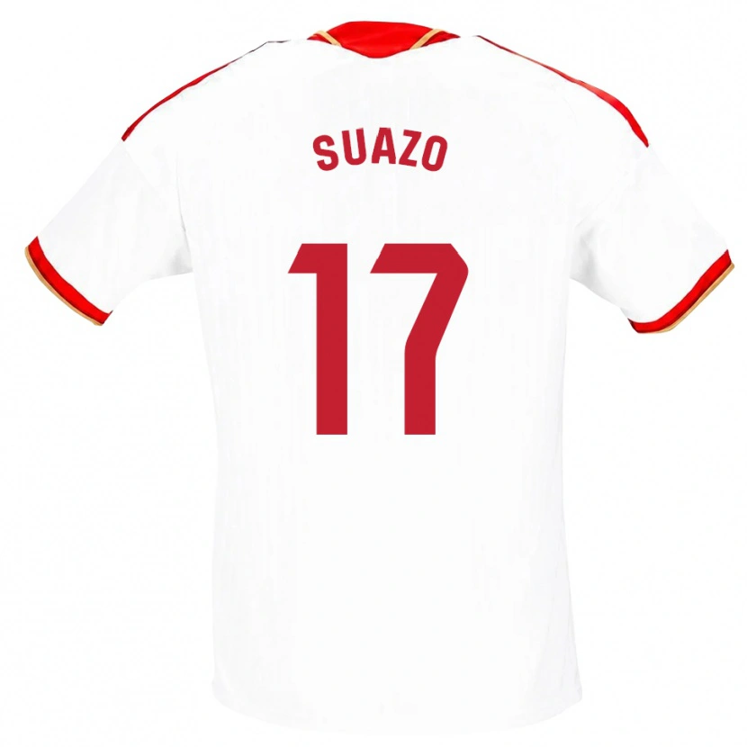 Danxen Uomo Maglia Gabriel Suazo #17 Bianco Rosso Kit Gara Home 2026/27 Maglietta