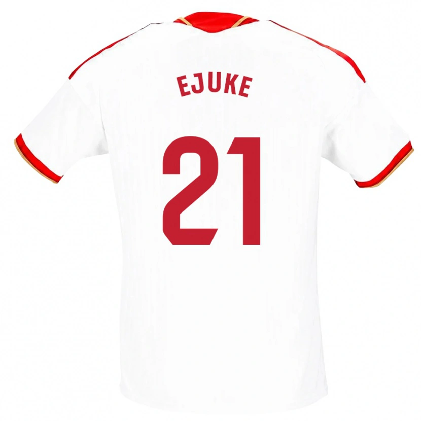 Danxen Uomo Maglia Chidera Ejuke #21 Bianco Rosso Kit Gara Home 2026/27 Maglietta