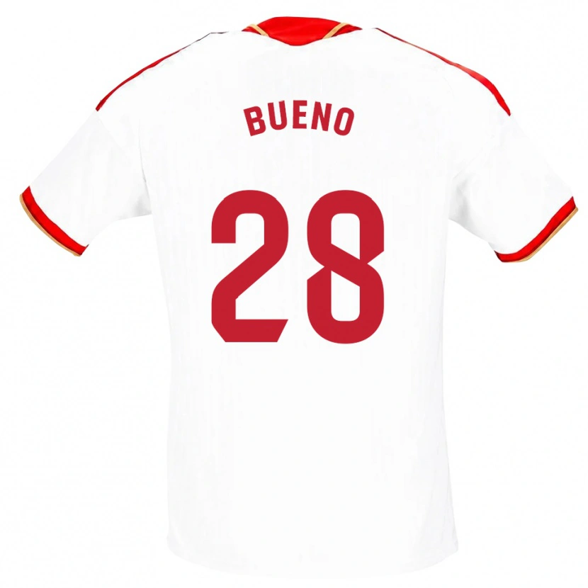 Danxen Uomo Maglia Manu Bueno #28 Bianco Rosso Kit Gara Home 2026/27 Maglietta
