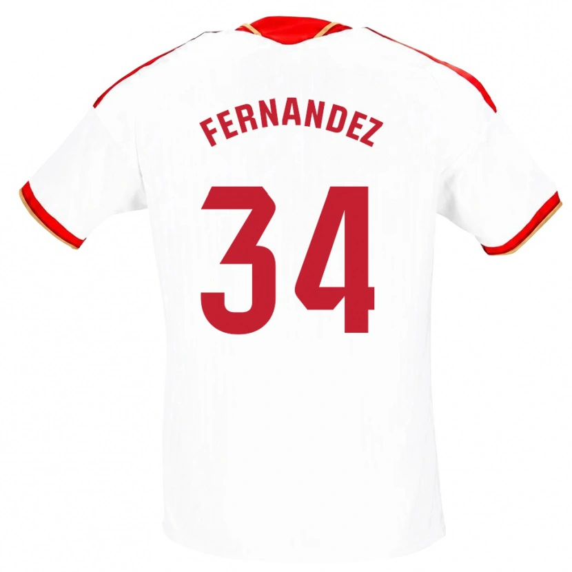 Danxen Uomo Maglia Marc Fernández #34 Bianco Rosso Kit Gara Home 2026/27 Maglietta