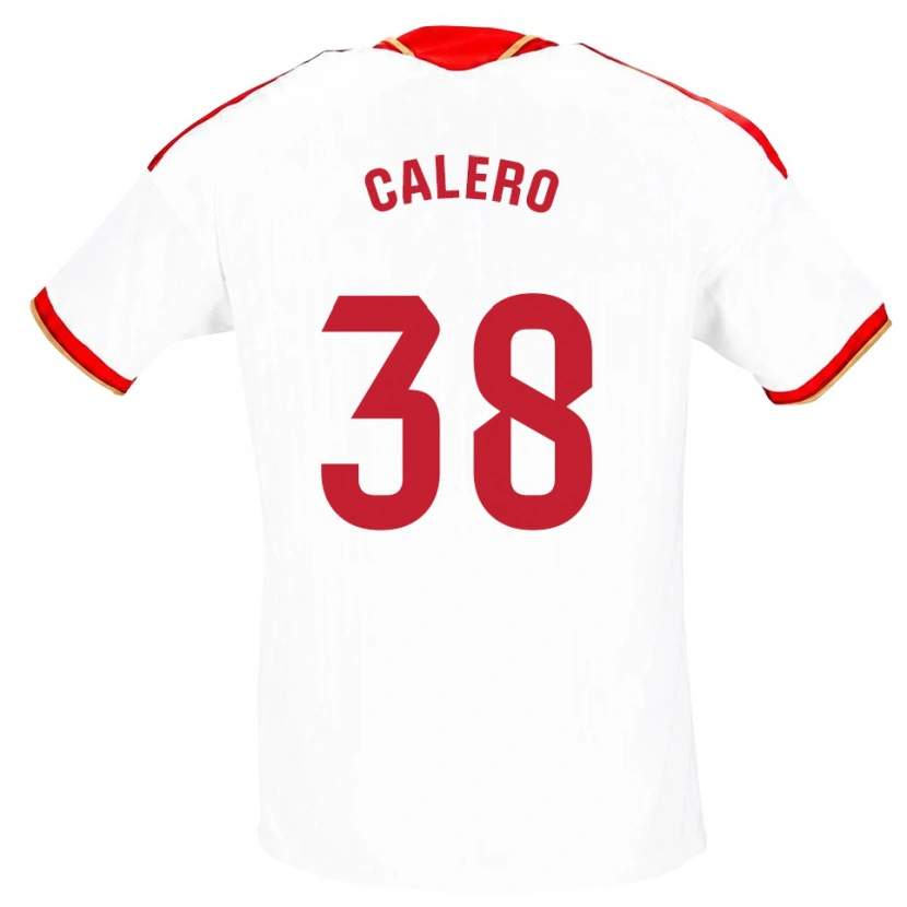 Danxen Uomo Maglia Josema Calero #38 Bianco Rosso Kit Gara Home 2026/27 Maglietta