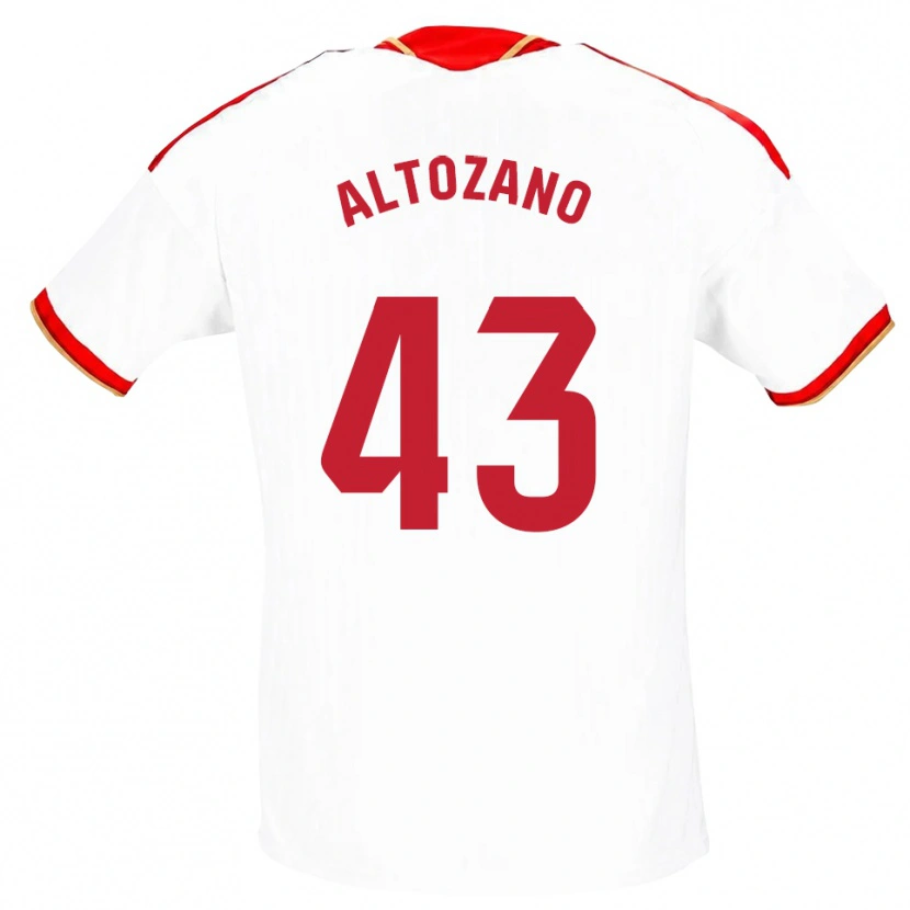 Danxen Uomo Maglia Edu Altozano #43 Bianco Rosso Kit Gara Home 2026/27 Maglietta