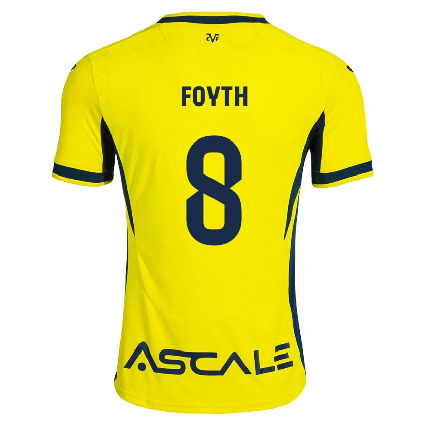Danxen Uomo Maglia Juan Foyth #8 Giallo Nero Rosso Kit Gara Home 2026/27 Maglietta
