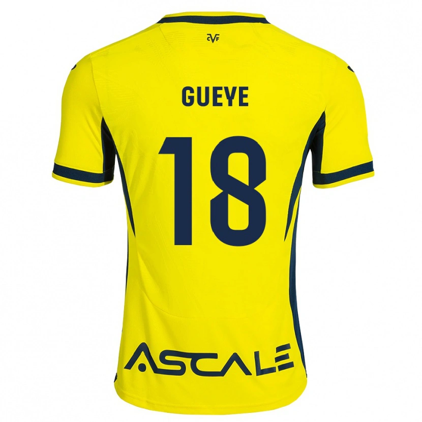 Danxen Uomo Maglia Pape Gueye #18 Giallo Nero Rosso Kit Gara Home 2026/27 Maglietta