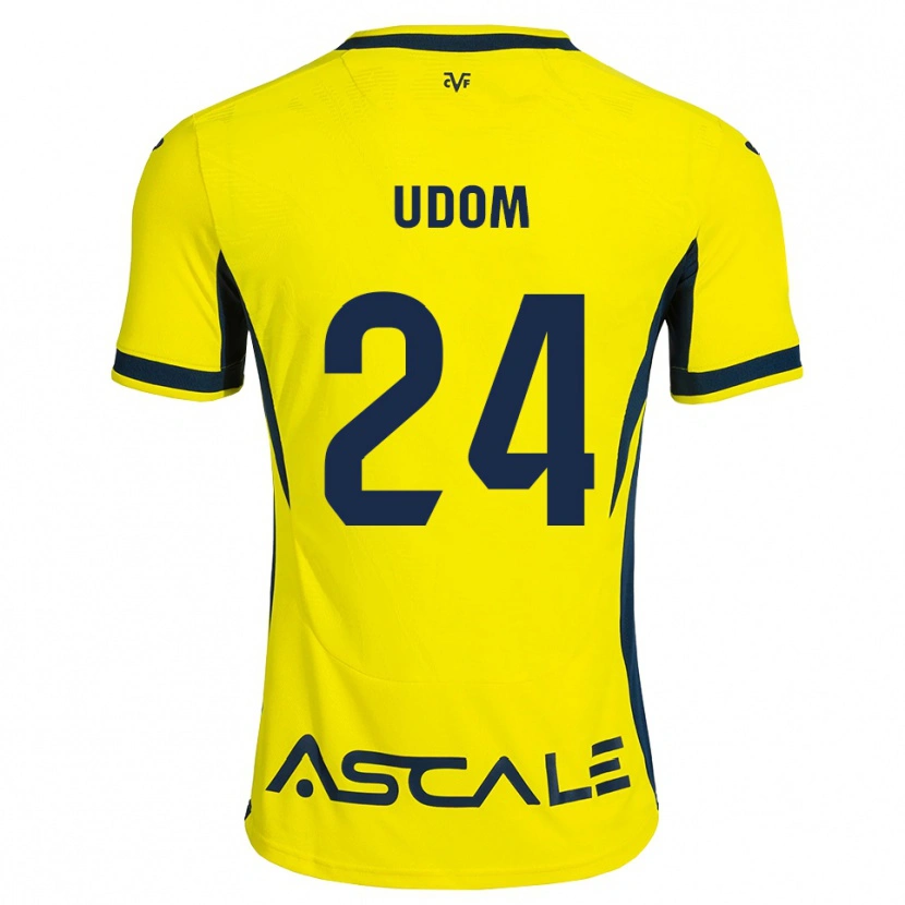 Danxen Uomo Maglia Ekerette Udom #24 Giallo Nero Rosso Kit Gara Home 2026/27 Maglietta