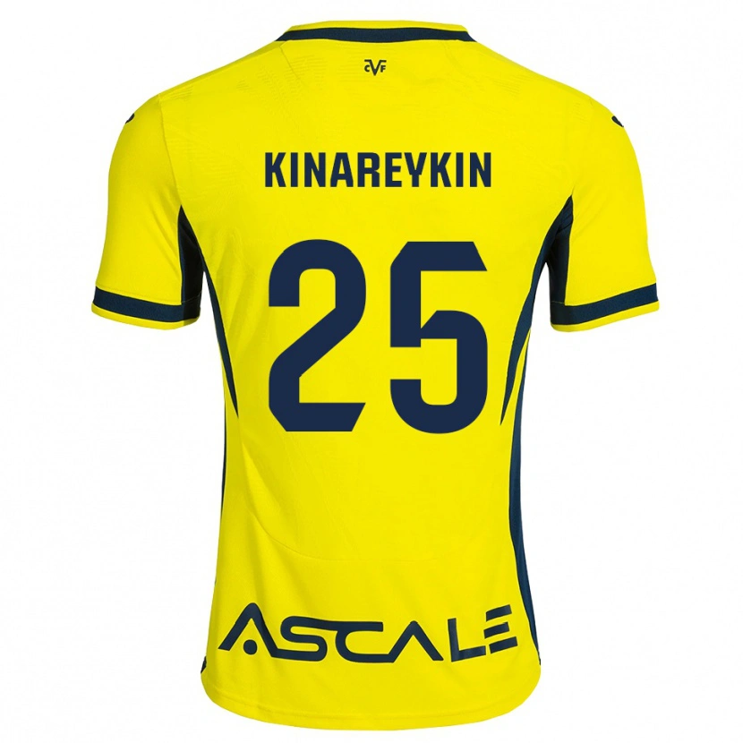Danxen Uomo Maglia Yakiv Kinareykin #25 Giallo Nero Rosso Kit Gara Home 2026/27 Maglietta