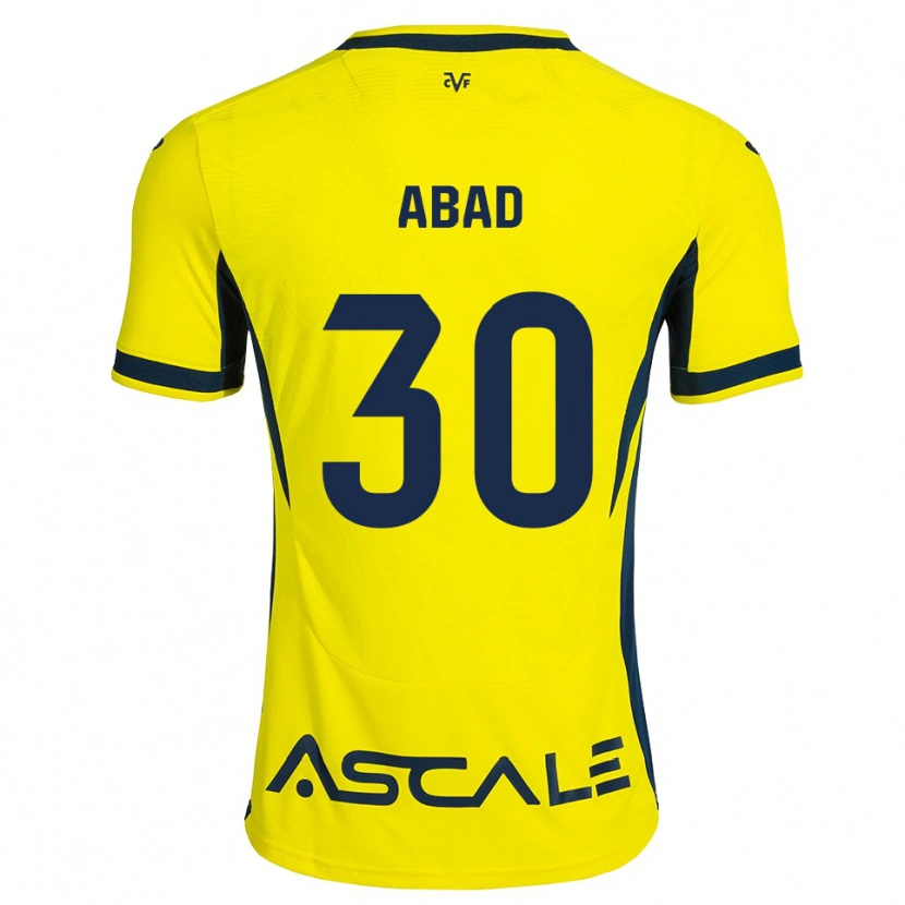 Danxen Uomo Maglia Iker Abad #30 Giallo Nero Rosso Kit Gara Home 2026/27 Maglietta