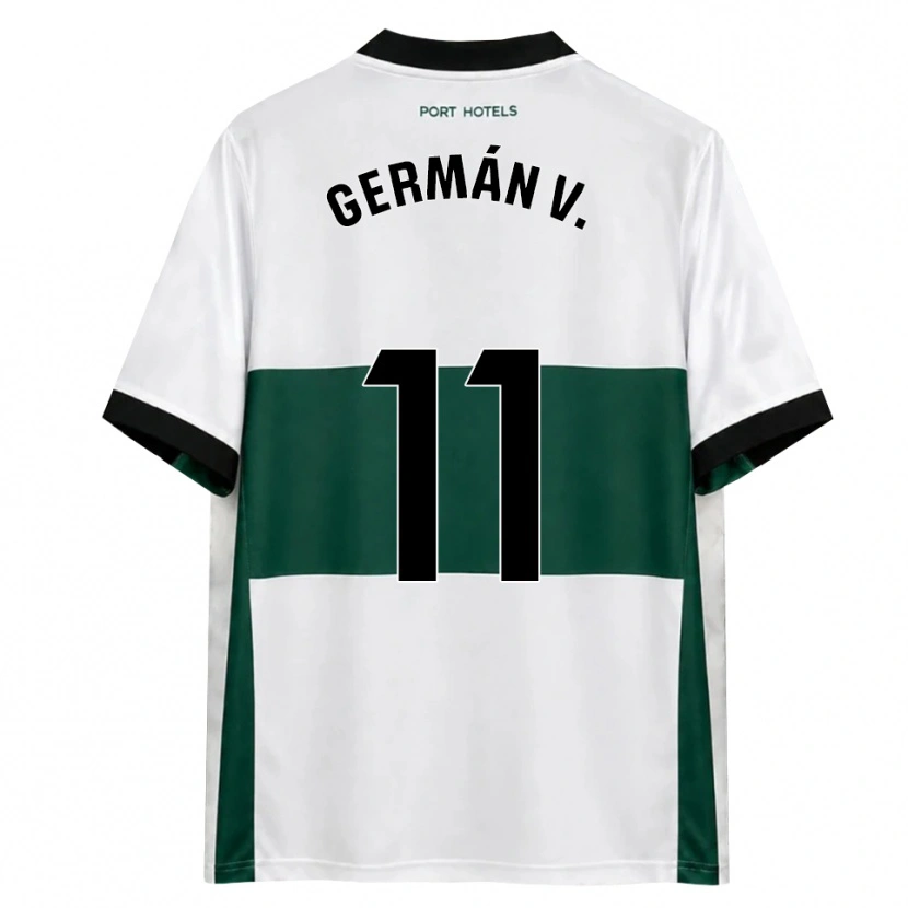 Danxen Uomo Maglia Germán Valera #11 Verde Bianco Rosso Kit Gara Home 2026/27 Maglietta