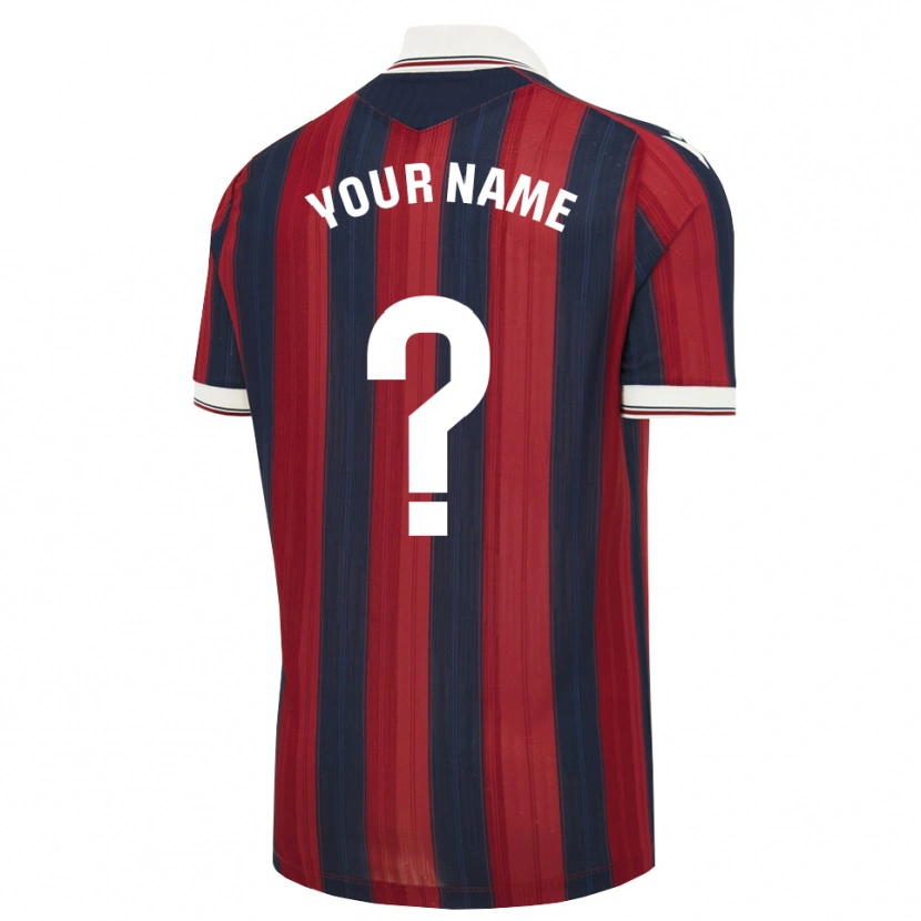 Danxen Uomo Maglia Il Tuo Nome #0 Blu Notte Rosso Kit Gara Home 2026/27 Maglietta