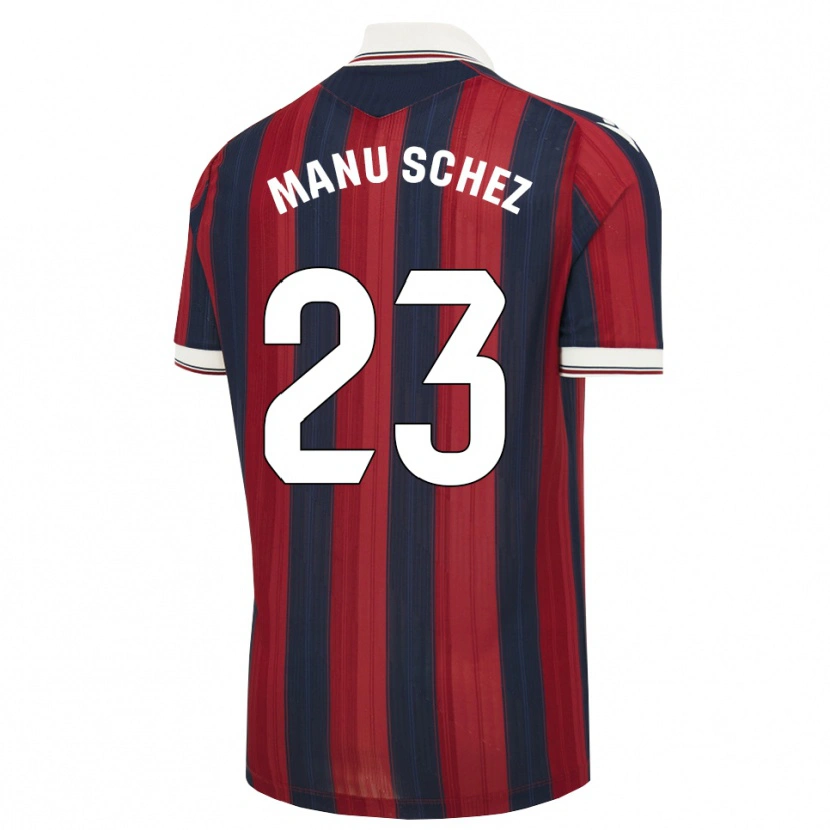 Danxen Uomo Maglia Manu Sánchez #23 Blu Notte Rosso Kit Gara Home 2026/27 Maglietta
