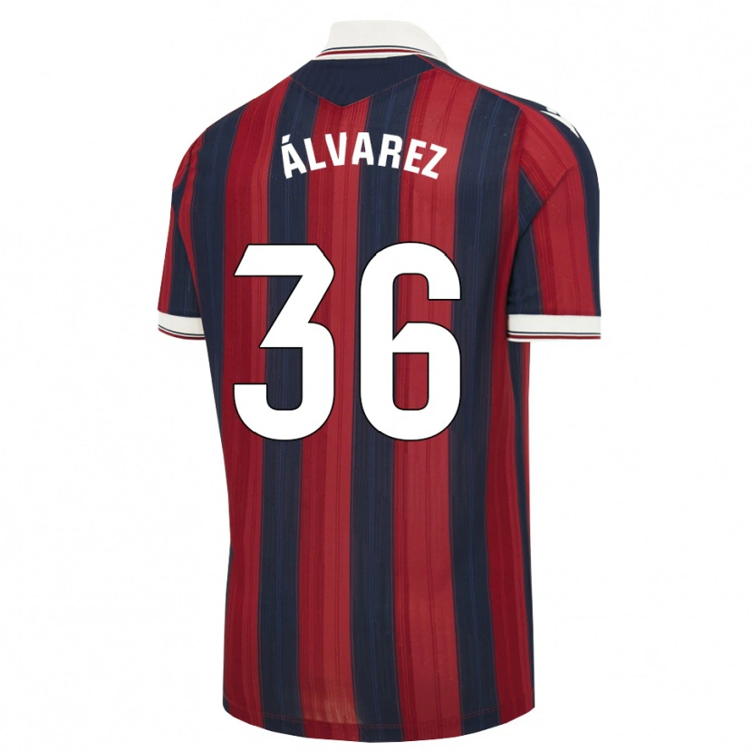 Danxen Uomo Maglia Anna Álvarez #36 Blu Notte Rosso Kit Gara Home 2026/27 Maglietta