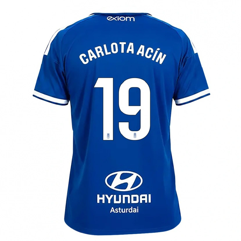 Danxen Uomo Maglia Carlota Acin Casajus #19 Blu Medio Bianco Kit Gara Home 2026/27 Maglietta