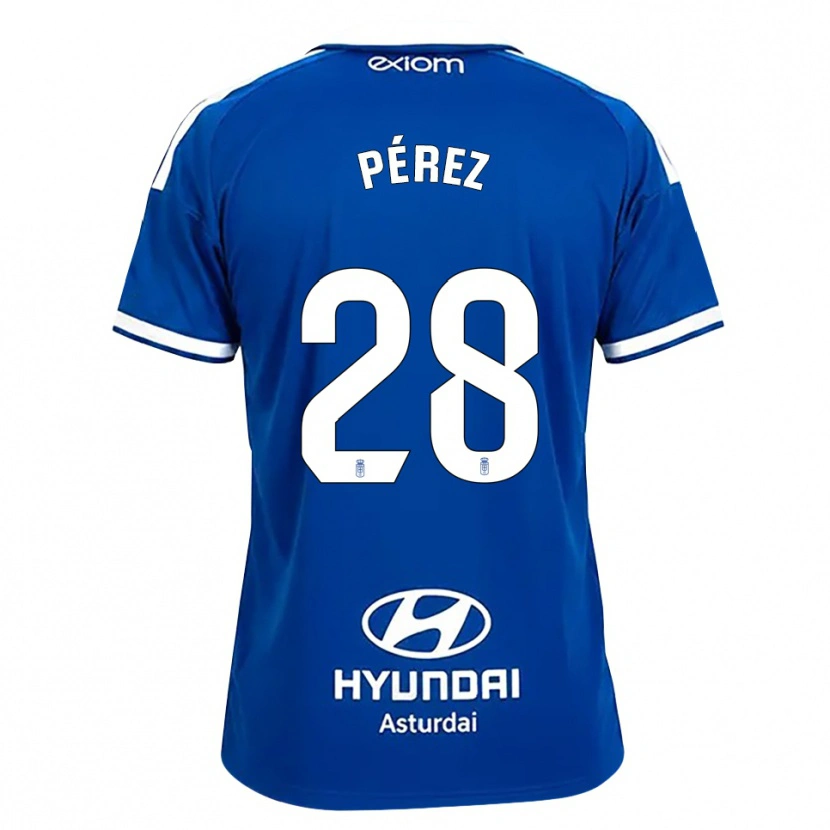 Danxen Uomo Maglia Enzo Pérez #28 Blu Medio Bianco Kit Gara Home 2026/27 Maglietta