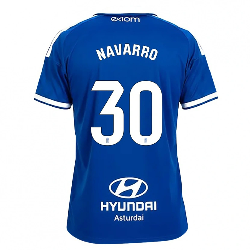 Danxen Uomo Maglia Iker Navarro #30 Blu Medio Bianco Kit Gara Home 2026/27 Maglietta