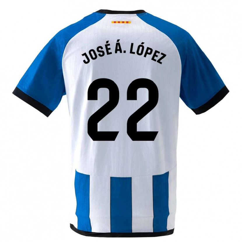 Danxen Uomo Maglia José Ángel López #22 Blu Reale Bianco Kit Gara Home 2026/27 Maglietta