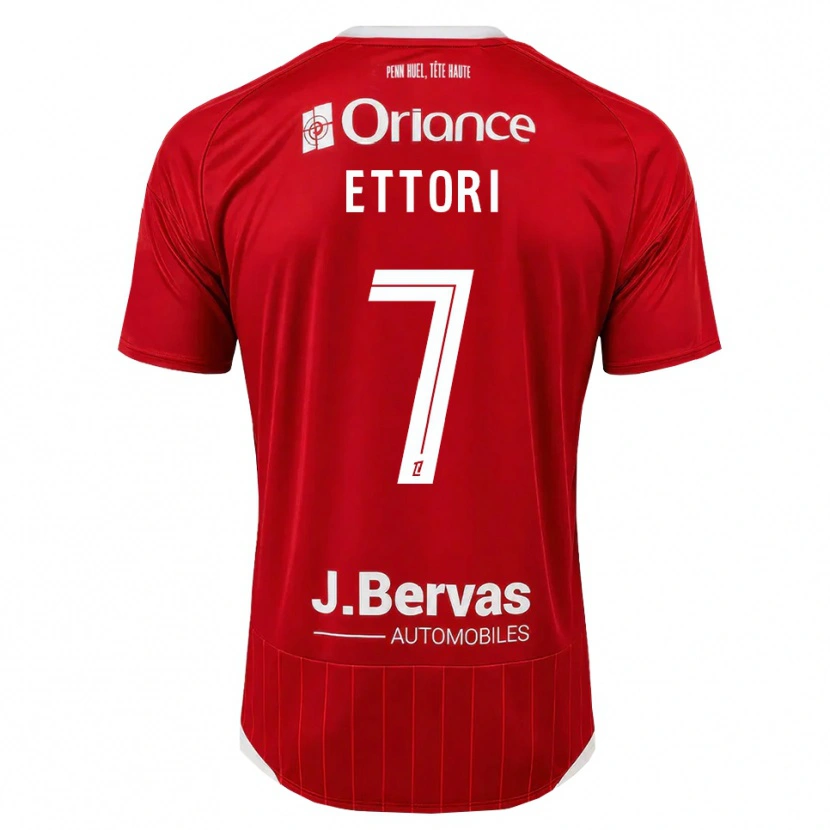 Danxen Uomo Maglia Yanis Ettori #7 Bianco Rosso Kit Gara Home 2026/27 Maglietta