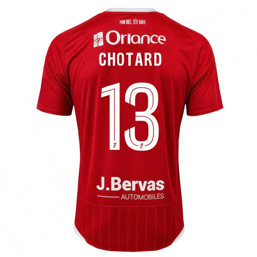 Danxen Uomo Maglia Joris Chotard #13 Bianco Rosso Kit Gara Home 2026/27 Maglietta