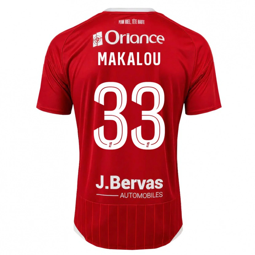 Danxen Uomo Maglia Hamidou Makalou #33 Bianco Rosso Kit Gara Home 2026/27 Maglietta