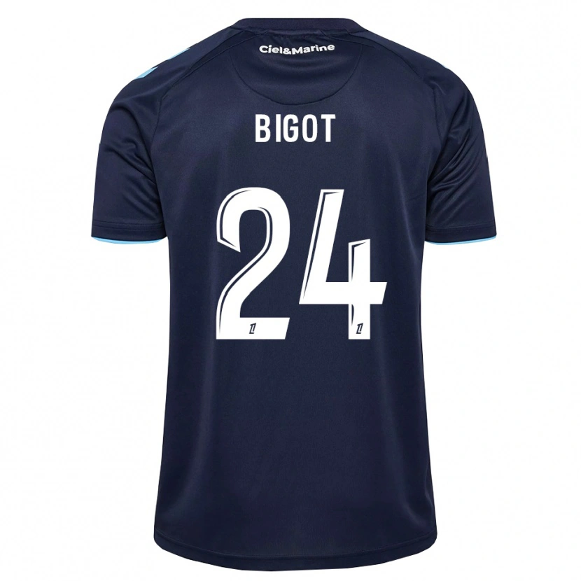 Danxen Uomo Maglia Maureen Bigot #24 Blu Fiordaliso Blu Notte Kit Gara Home 2026/27 Maglietta