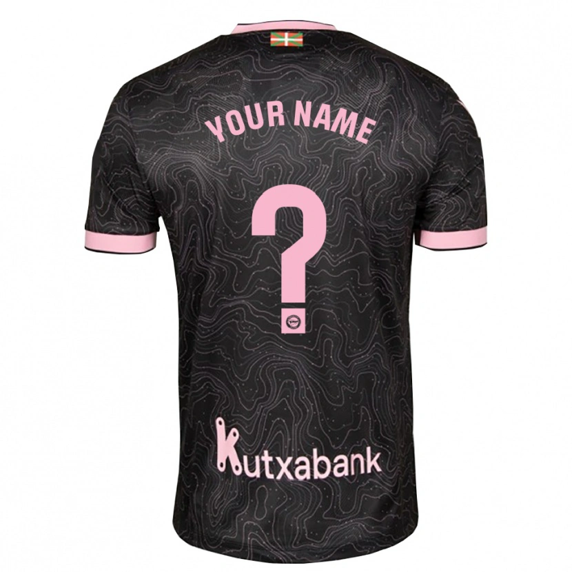 Danxen Uomo Maglia Il Tuo Nome #0 Nero Rosa Kit Gara Away 2026/27 Maglietta