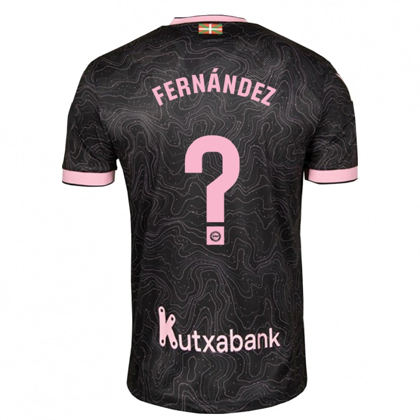 Danxen Uomo Maglia Enaitz Fernández #0 Nero Rosa Kit Gara Away 2026/27 Maglietta