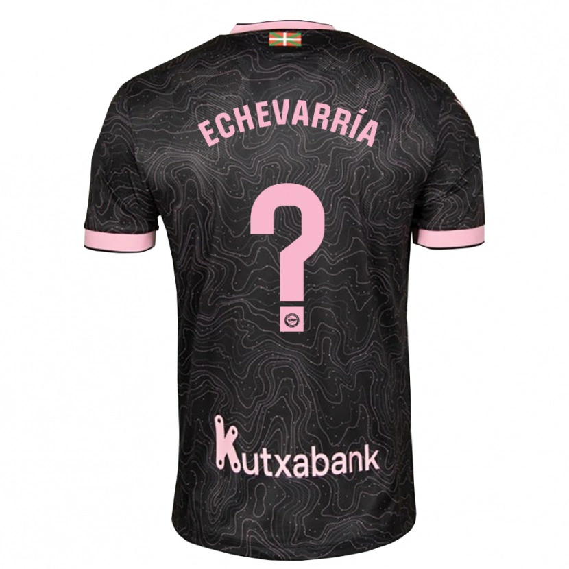 Danxen Uomo Maglia Iker Echevarría #0 Nero Rosa Kit Gara Away 2026/27 Maglietta