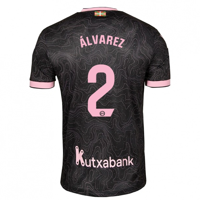 Danxen Uomo Maglia Joseda Álvarez #2 Nero Rosa Kit Gara Away 2026/27 Maglietta