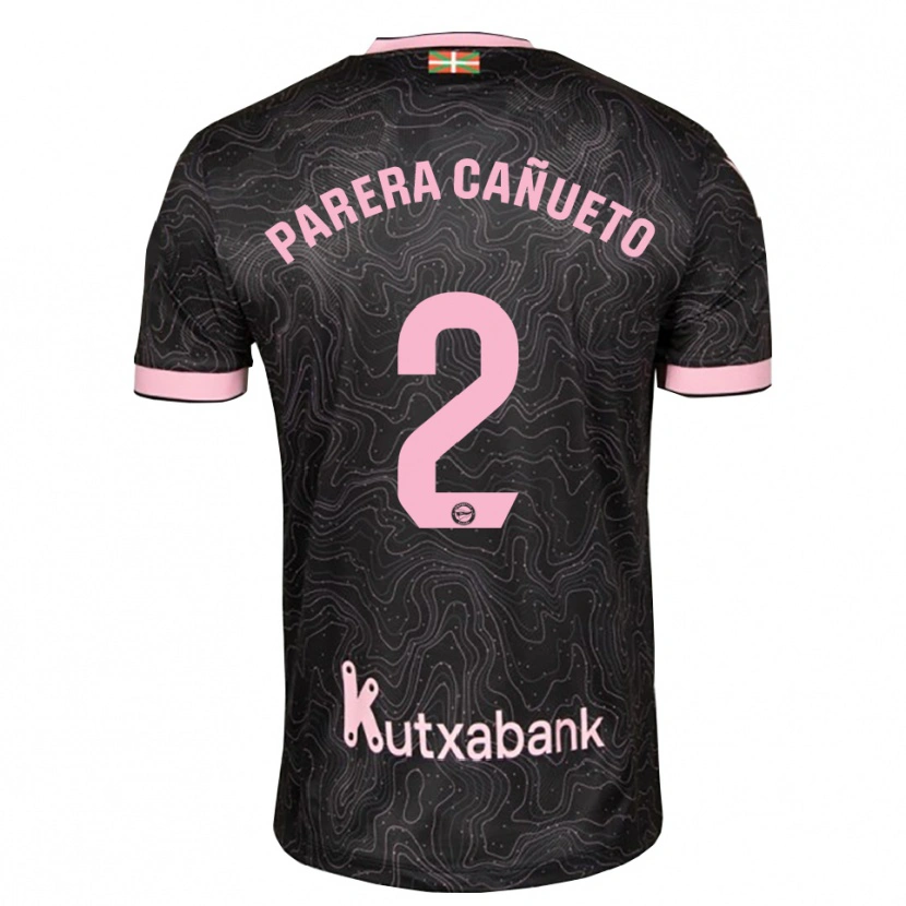 Danxen Uomo Maglia Laia Parera Cañueto #2 Nero Rosa Kit Gara Away 2026/27 Maglietta