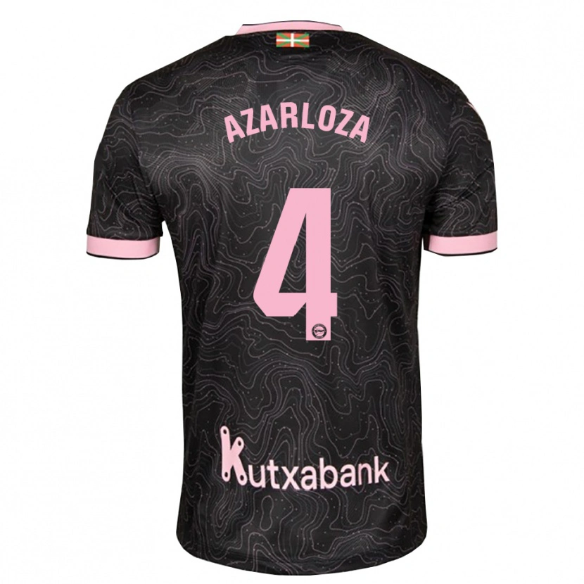 Danxen Uomo Maglia Eneko Azarloza #4 Nero Rosa Kit Gara Away 2026/27 Maglietta