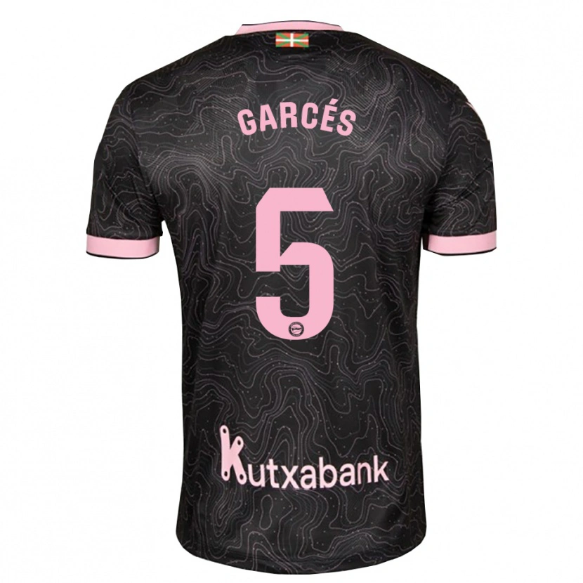 Danxen Uomo Maglia Facundo Garcés #5 Nero Rosa Kit Gara Away 2026/27 Maglietta