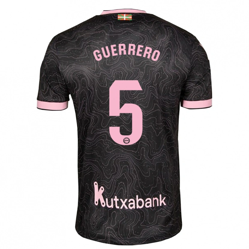 Danxen Uomo Maglia Ángel Guerrero #5 Nero Rosa Kit Gara Away 2026/27 Maglietta