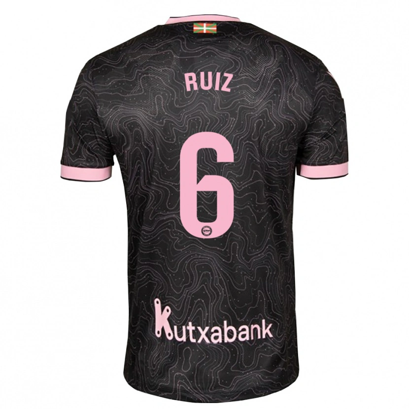 Danxen Uomo Maglia Markel Ruiz #6 Nero Rosa Kit Gara Away 2026/27 Maglietta