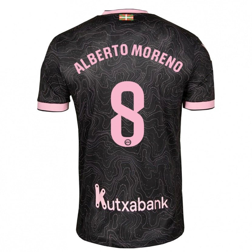 Danxen Uomo Maglia Alberto Moreno #8 Nero Rosa Kit Gara Away 2026/27 Maglietta