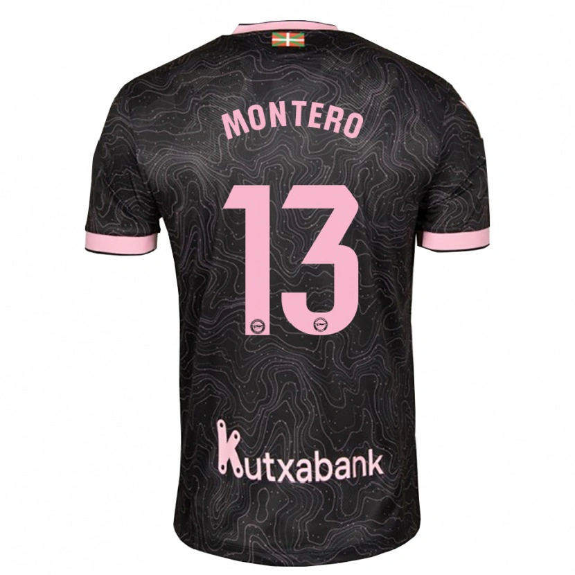 Danxen Uomo Maglia Rubén Montero #13 Nero Rosa Kit Gara Away 2026/27 Maglietta