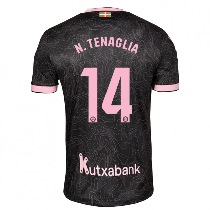 Danxen Uomo Maglia Nahuel Tenaglia #14 Nero Rosa Kit Gara Away 2026/27 Maglietta