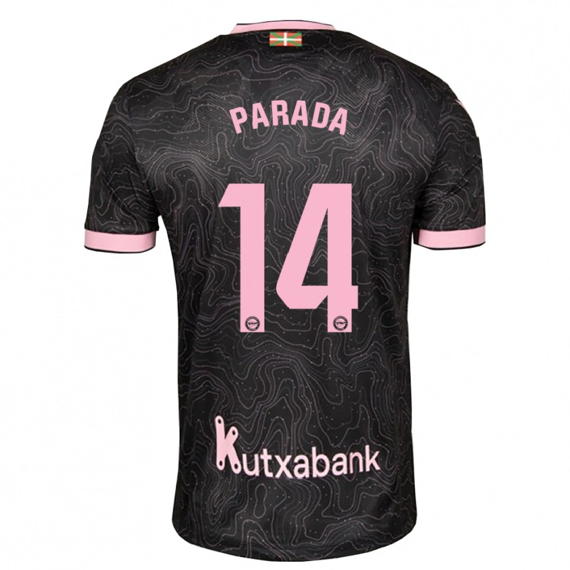 Danxen Uomo Maglia Victor Parada #14 Nero Rosa Kit Gara Away 2026/27 Maglietta