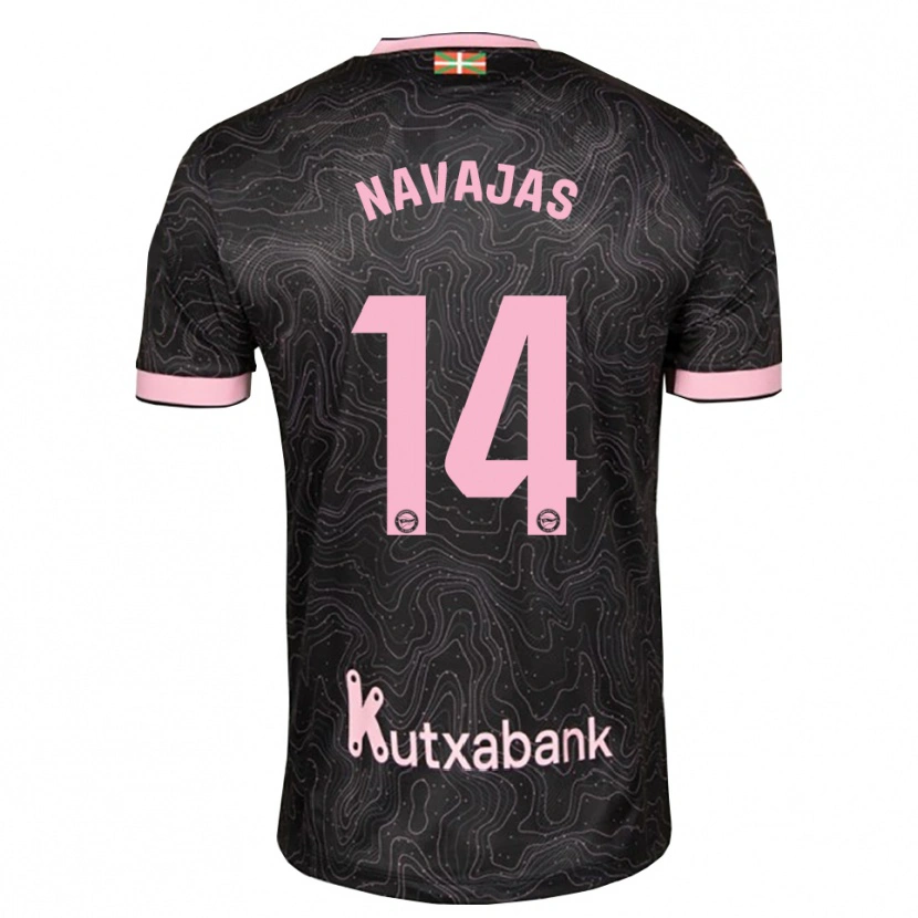 Danxen Uomo Maglia Laura Navajas #14 Nero Rosa Kit Gara Away 2026/27 Maglietta