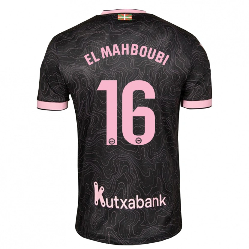 Danxen Uomo Maglia Sami El Mahboubi #16 Nero Rosa Kit Gara Away 2026/27 Maglietta