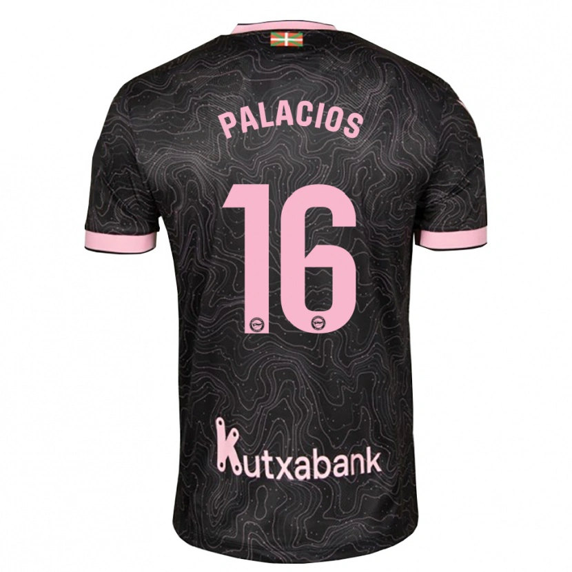 Danxen Uomo Maglia Aser Palacios #16 Nero Rosa Kit Gara Away 2026/27 Maglietta