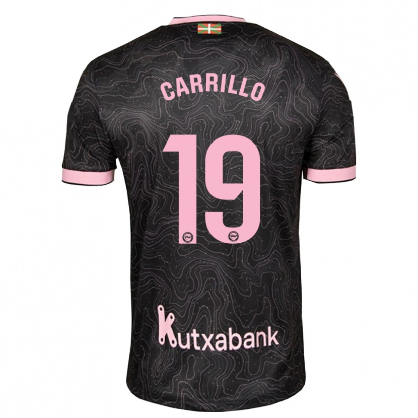Danxen Uomo Maglia Sara Carrillo #19 Nero Rosa Kit Gara Away 2026/27 Maglietta