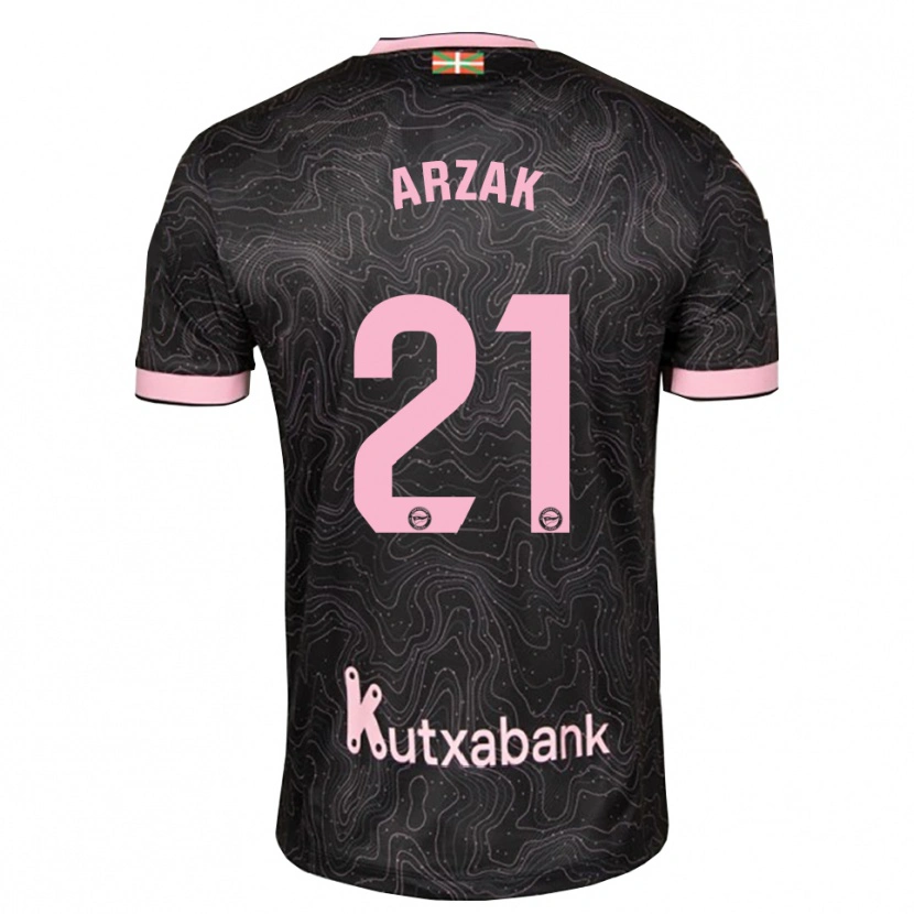 Danxen Uomo Maglia Andoni Arzak #21 Nero Rosa Kit Gara Away 2026/27 Maglietta