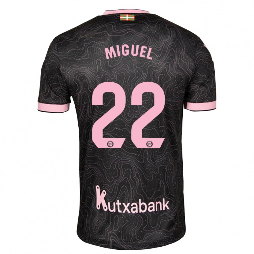 Danxen Uomo Maglia Miguel Rodríguez #22 Nero Rosa Kit Gara Away 2026/27 Maglietta