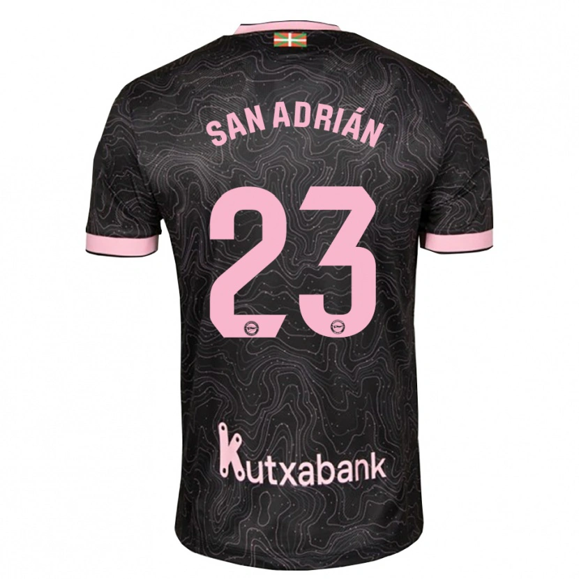 Danxen Uomo Maglia Marta San Adrián #23 Nero Rosa Kit Gara Away 2026/27 Maglietta