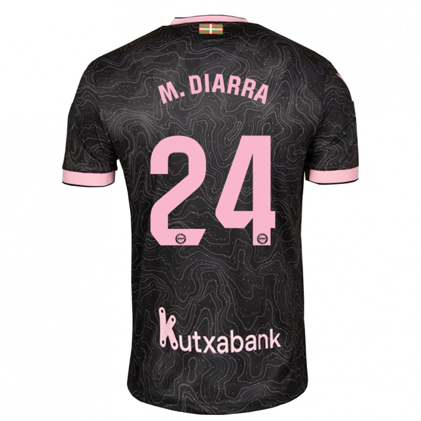 Danxen Uomo Maglia Moussa Diarra #24 Nero Rosa Kit Gara Away 2026/27 Maglietta