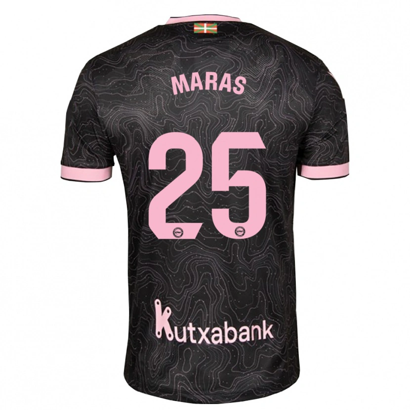 Danxen Uomo Maglia Nikola Maras #25 Nero Rosa Kit Gara Away 2026/27 Maglietta
