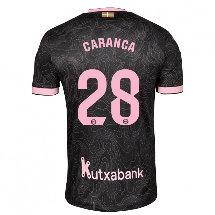 Danxen Uomo Maglia Sara Caranca #28 Nero Rosa Kit Gara Away 2026/27 Maglietta