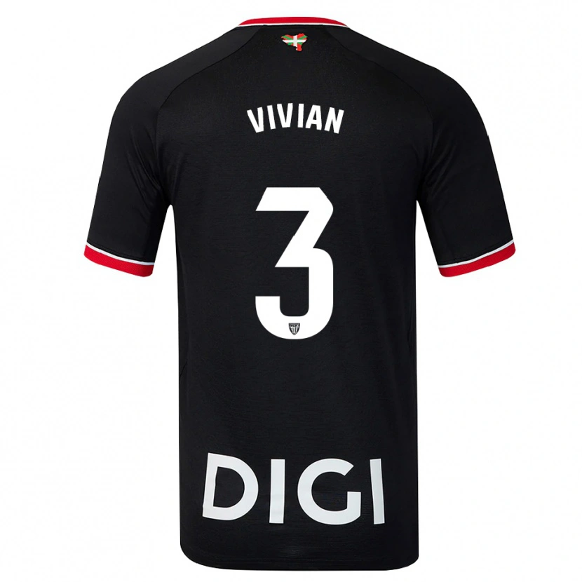 Danxen Uomo Maglia Dani Vivian #3 Nero Bianco Rosso Kit Gara Away 2026/27 Maglietta