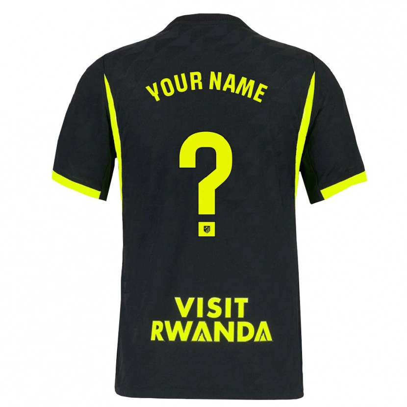 Danxen Uomo Maglia Il Tuo Nome #0 Verde Brillante Nero Kit Gara Away 2026/27 Maglietta