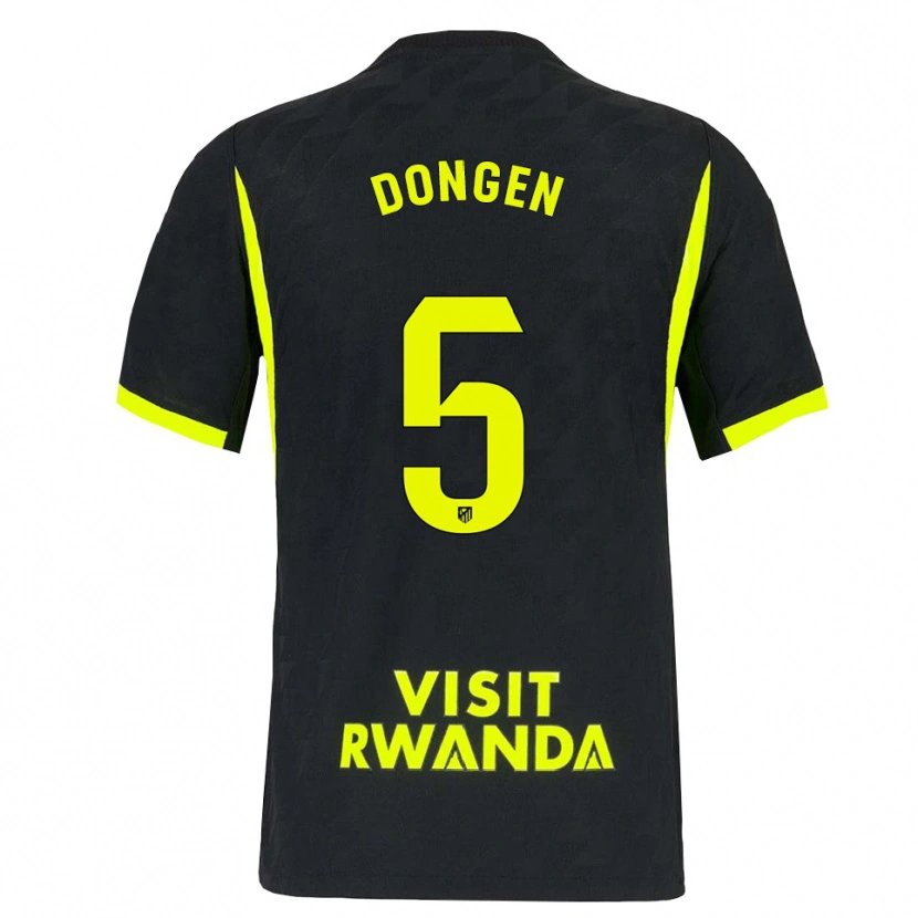 Danxen Uomo Maglia Merel Van Dongen #5 Verde Brillante Nero Kit Gara Away 2026/27 Maglietta