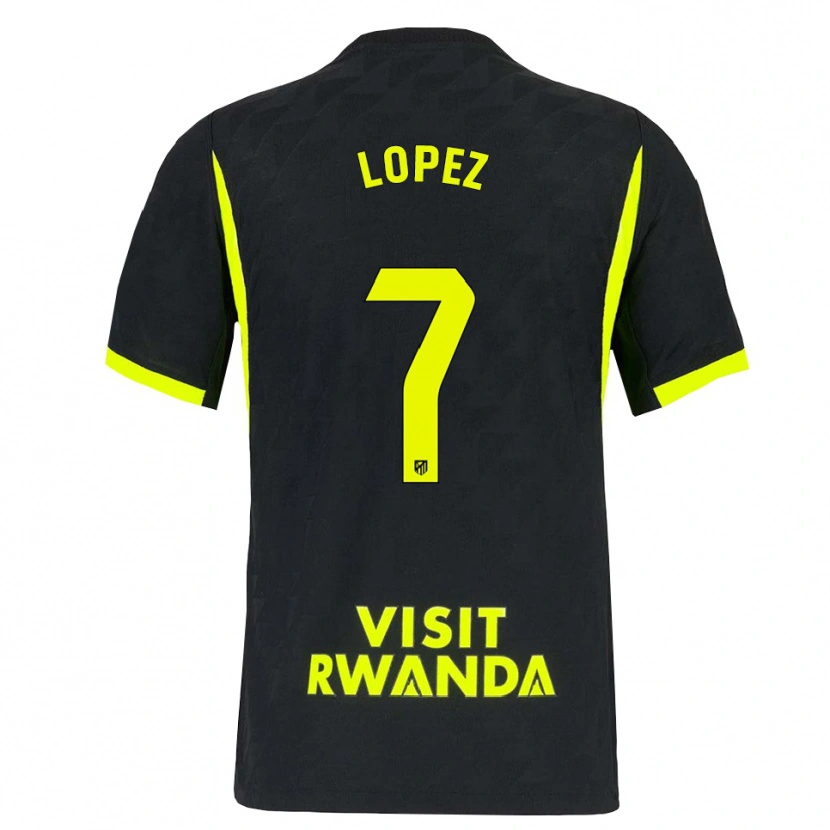 Danxen Uomo Maglia Maitane Lopez #7 Verde Brillante Nero Kit Gara Away 2026/27 Maglietta